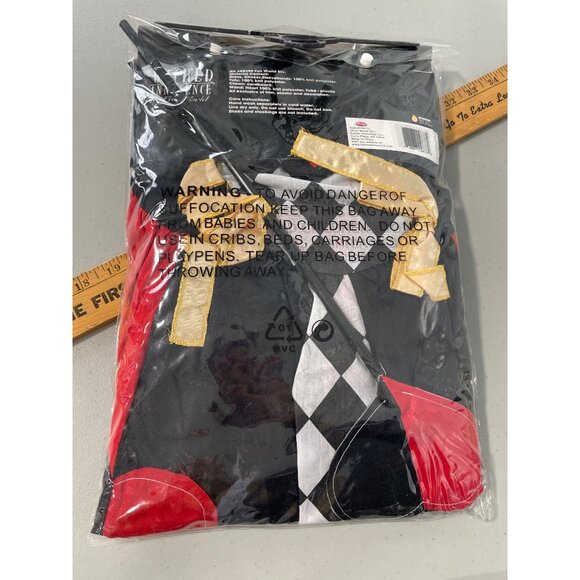 Tween Queen Of Hearts Costume Fun World Wicked Innocence Size 8-10 Black Red NEW - Picture 6 of 8